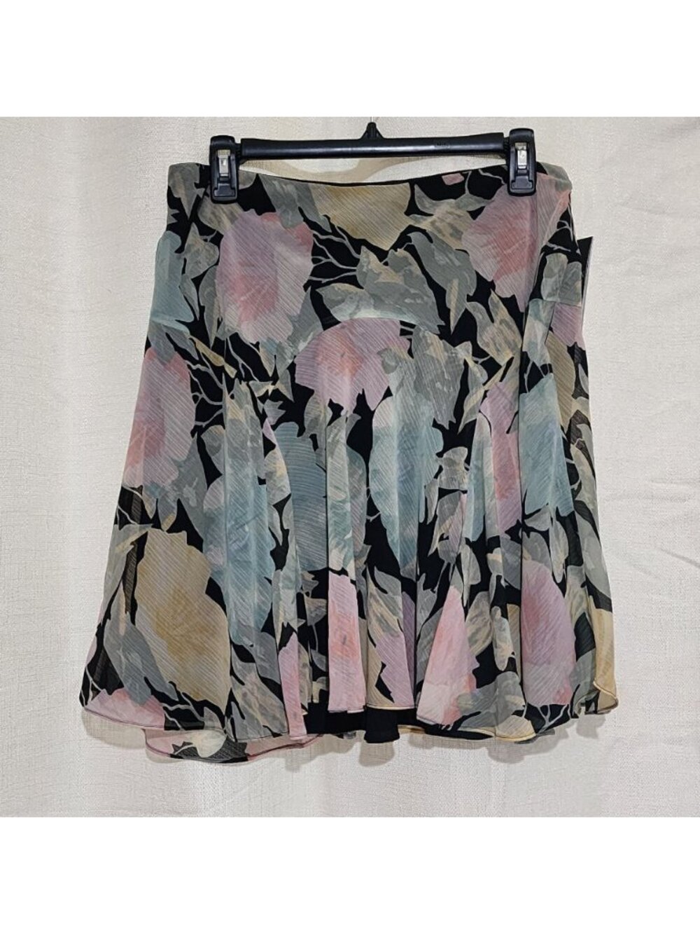 Lauren Ralph Lauren Women's Georgette Skirt Crinkel Floral Print Size 8 NWT